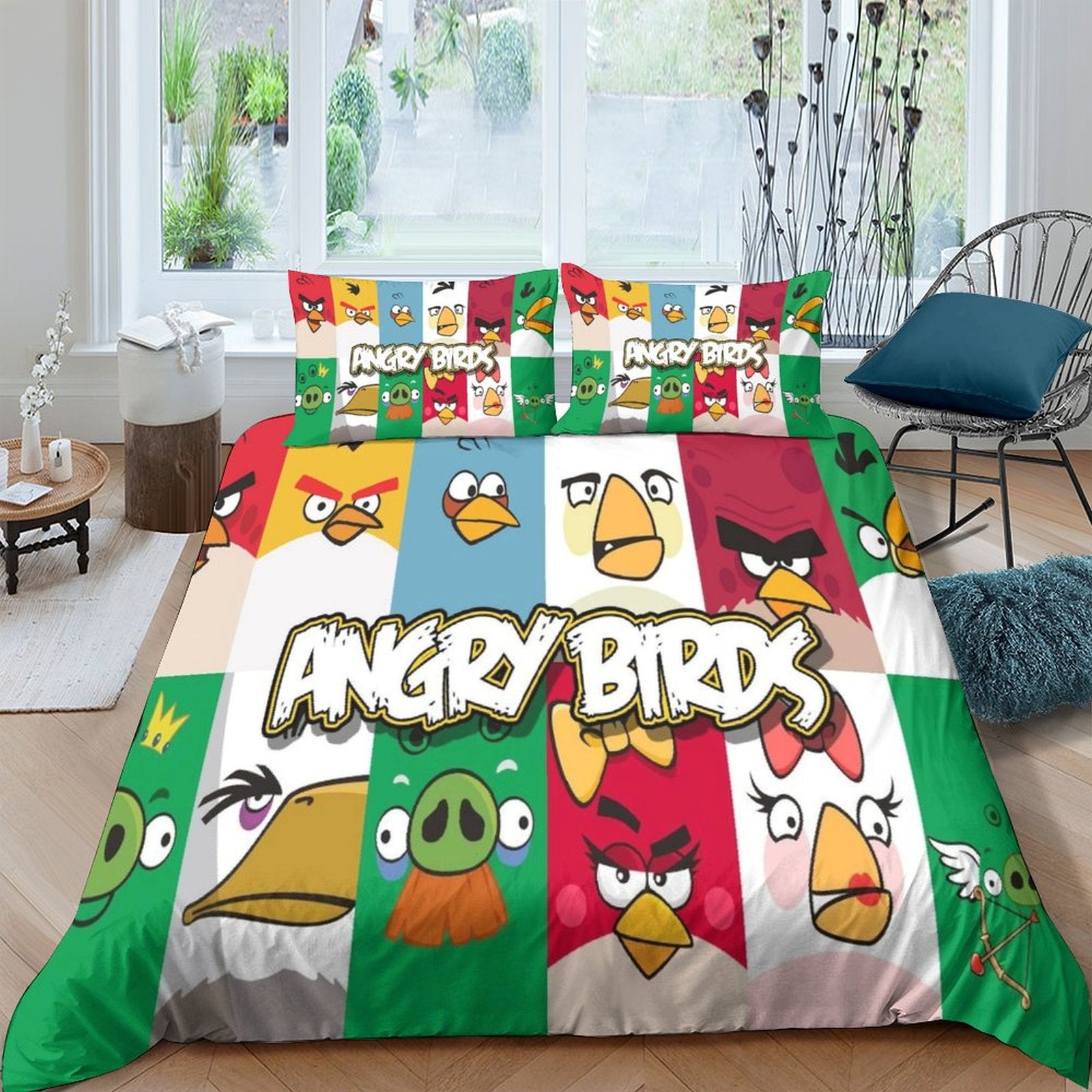 Angry Birds Bedding Set Pattern Quilt Cover Without Filler