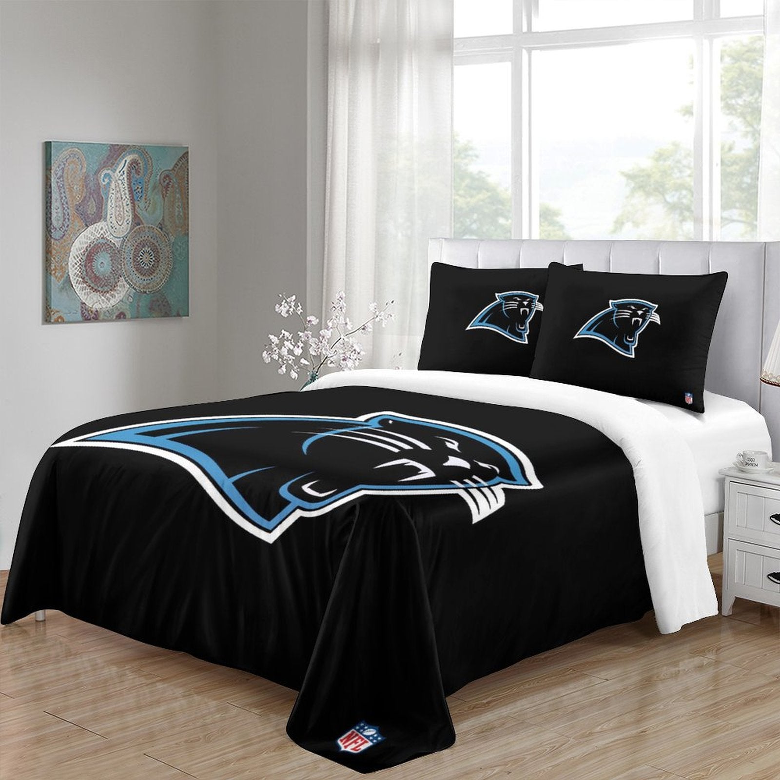 Carolina Panthers Bedding Set Duvet Cover Without Filler