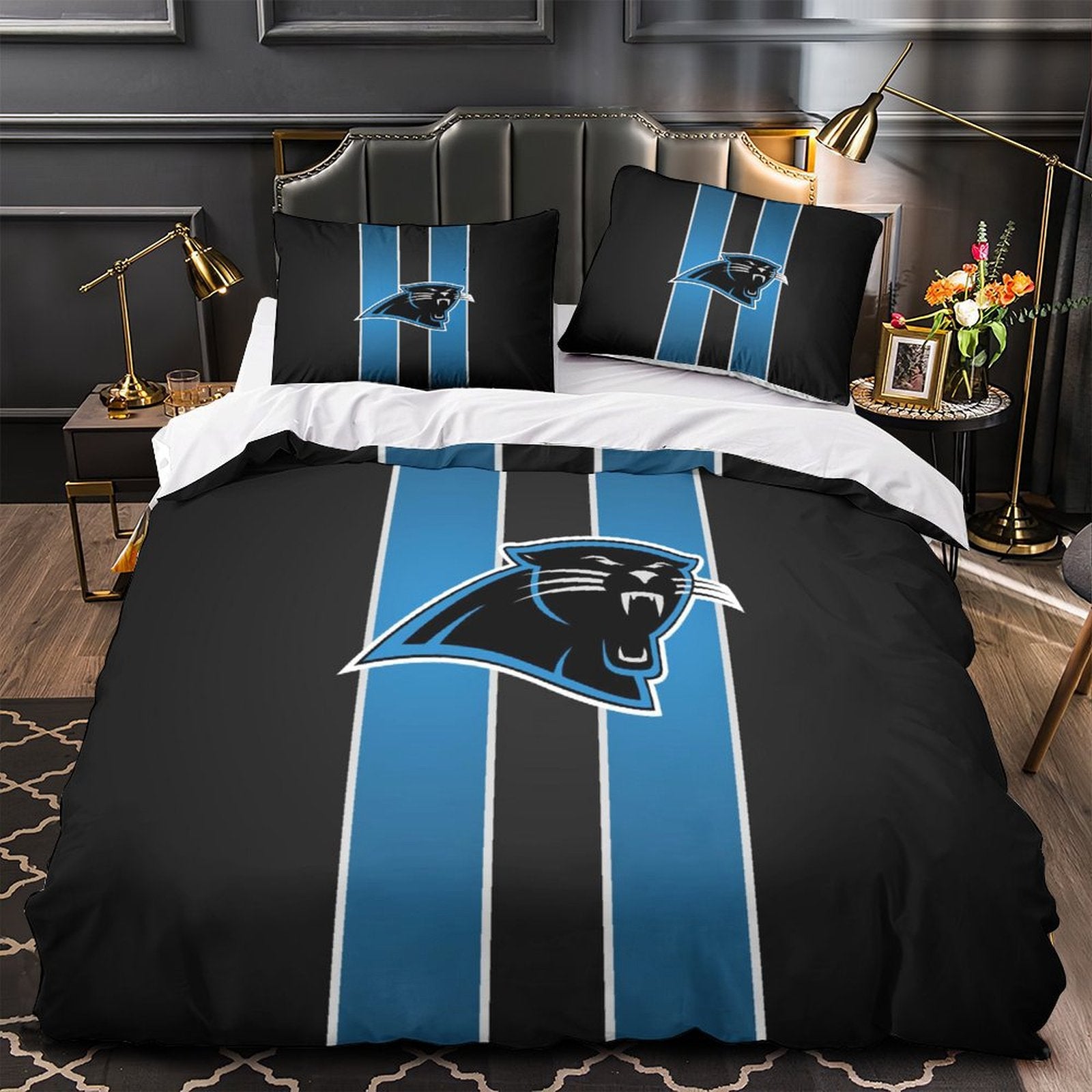 Carolina Panthers Bedding Set Duvet Cover Without Filler