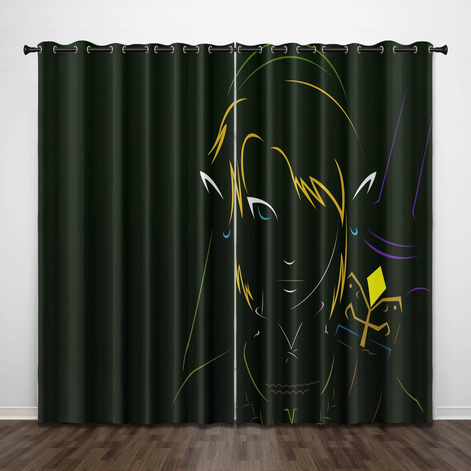 The Legend of Zelda Curtains Pattern Blackout Window Drapes