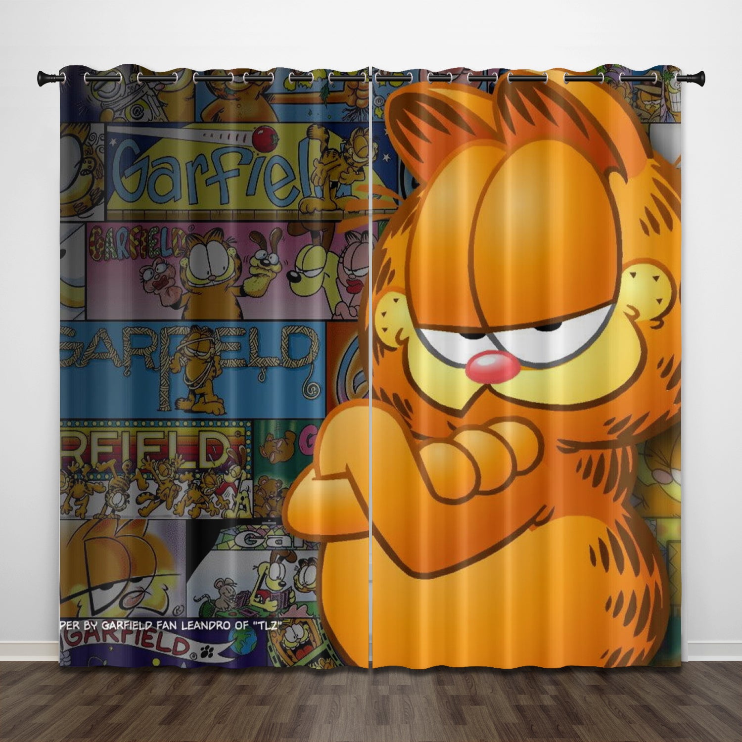 Garfield Curtains Pattern Blackout Window Drapes