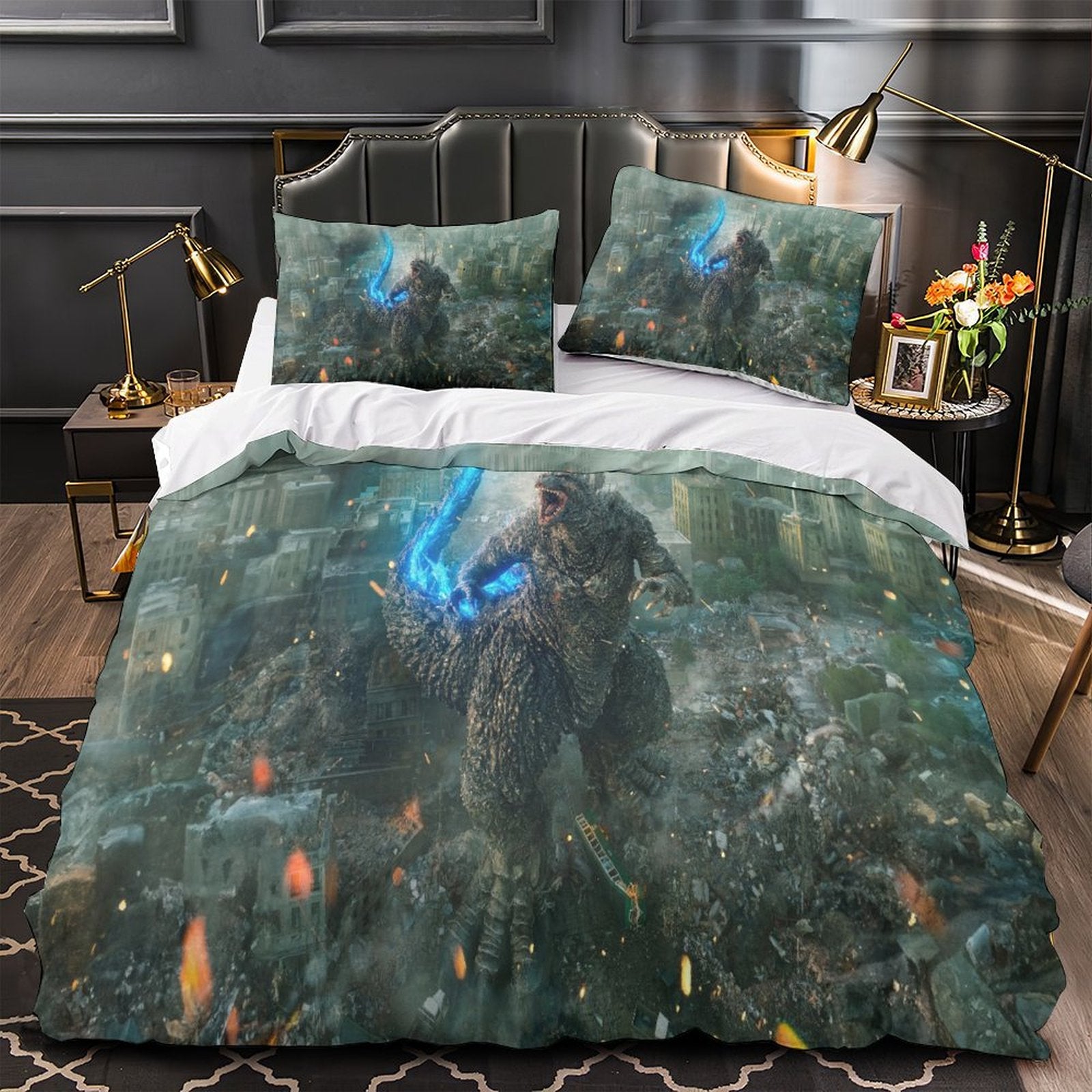 Godzilla Minus One Bedding Set Duvet Cover Without Filler
