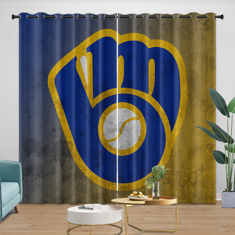 Milwaukee Brewers Curtains Blackout Window Drapes Room Decoration