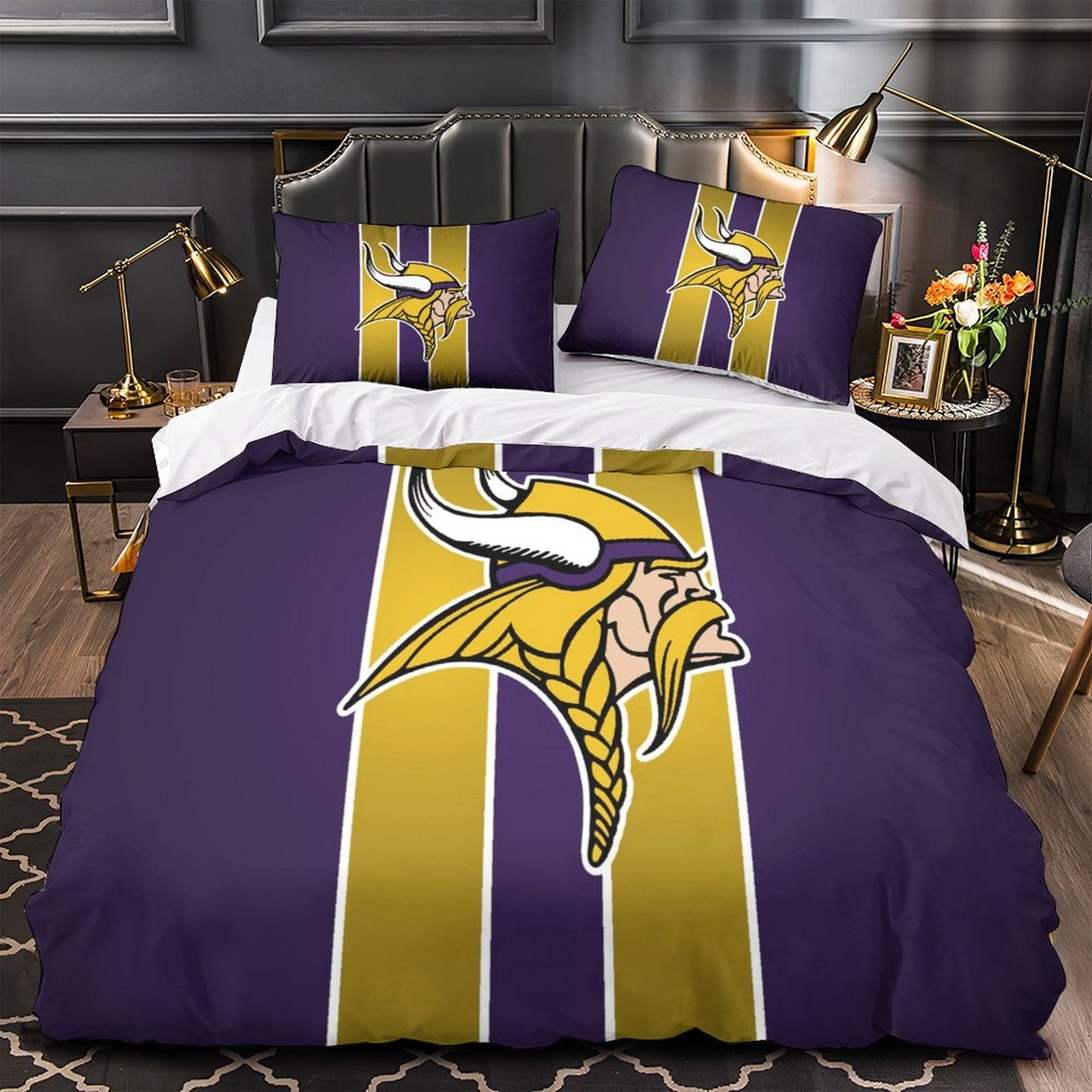 Minnesota Vikings Bedding Set Duvet Cover Without Filler