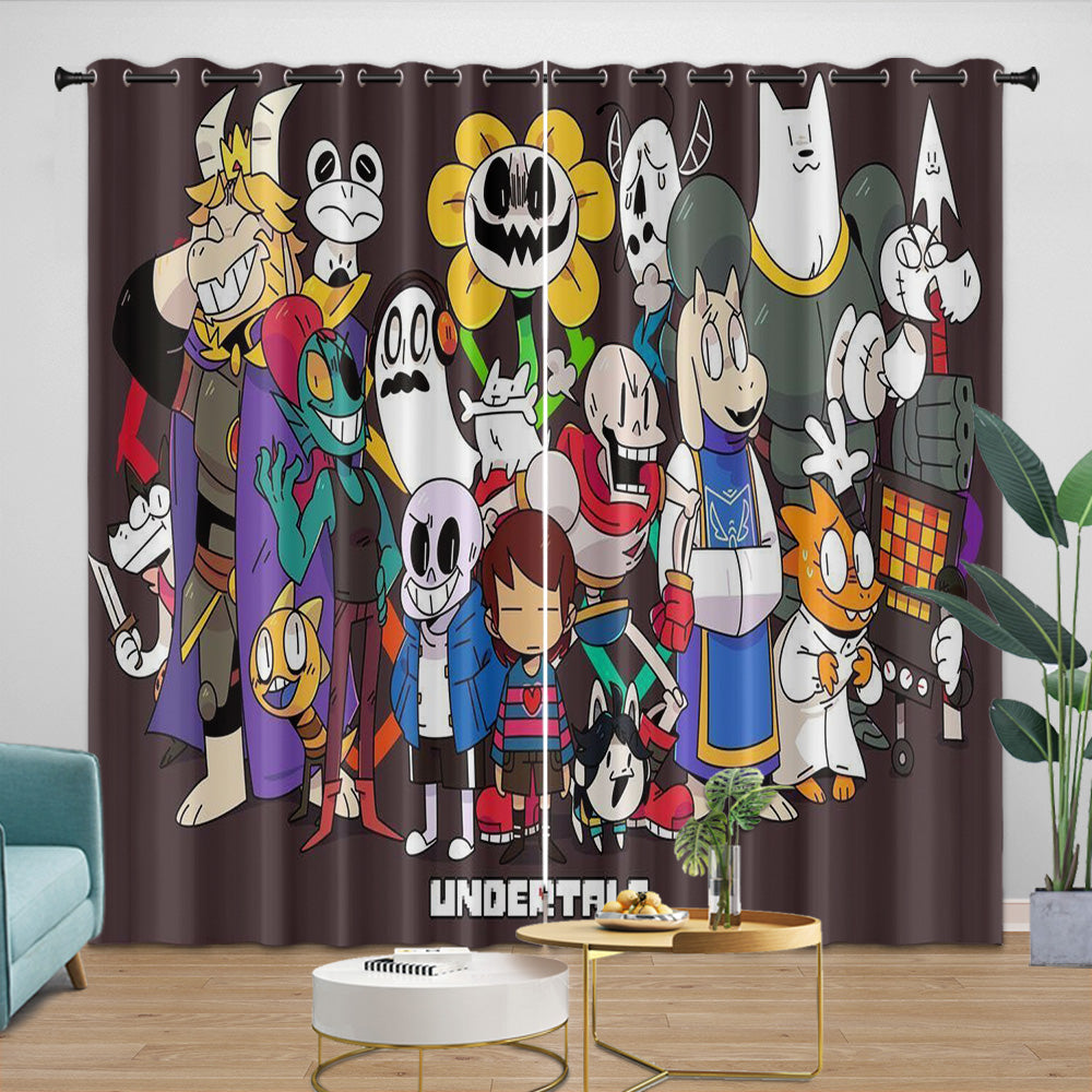 Undertale Curtains Blackout Window Drapes Room Decoration