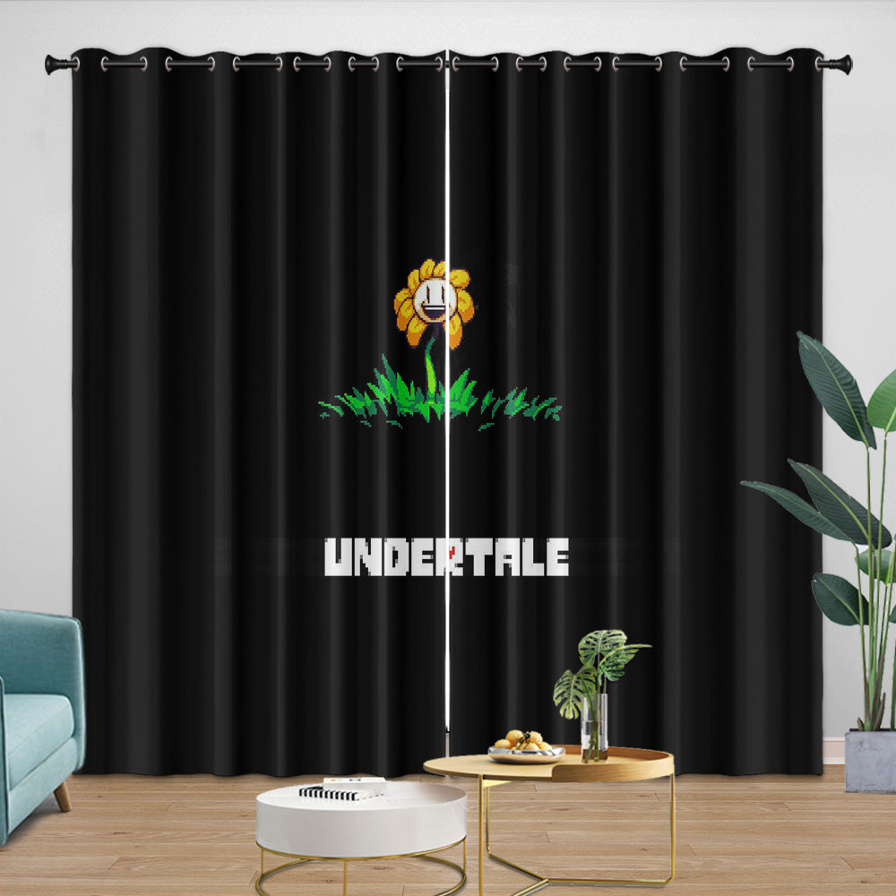 Undertale Curtains Blackout Window Drapes Room Decoration