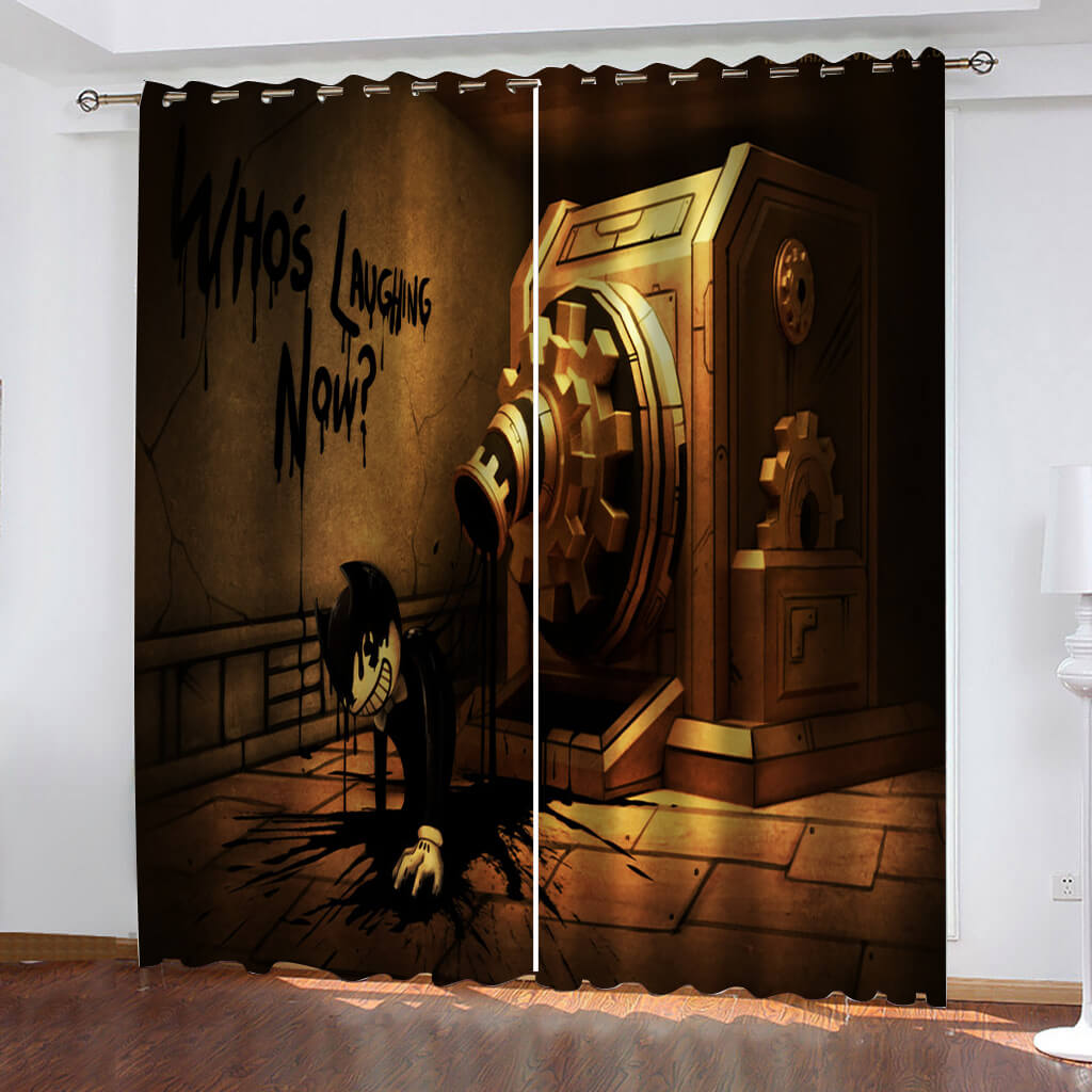 Bendy and the ink machine Curtains Blackout Window Treatments Drapes