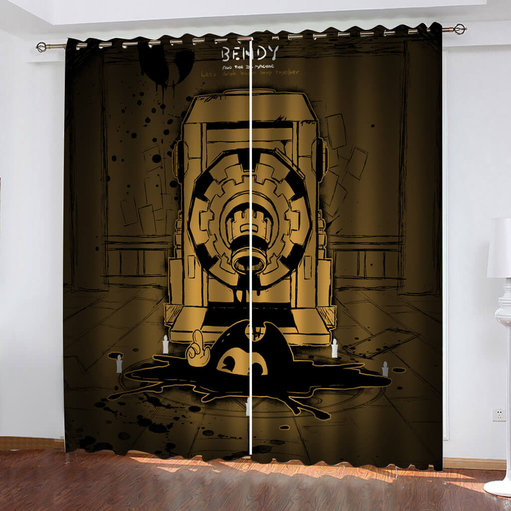Bendy and the ink machine Curtains Blackout Window Treatments Drapes