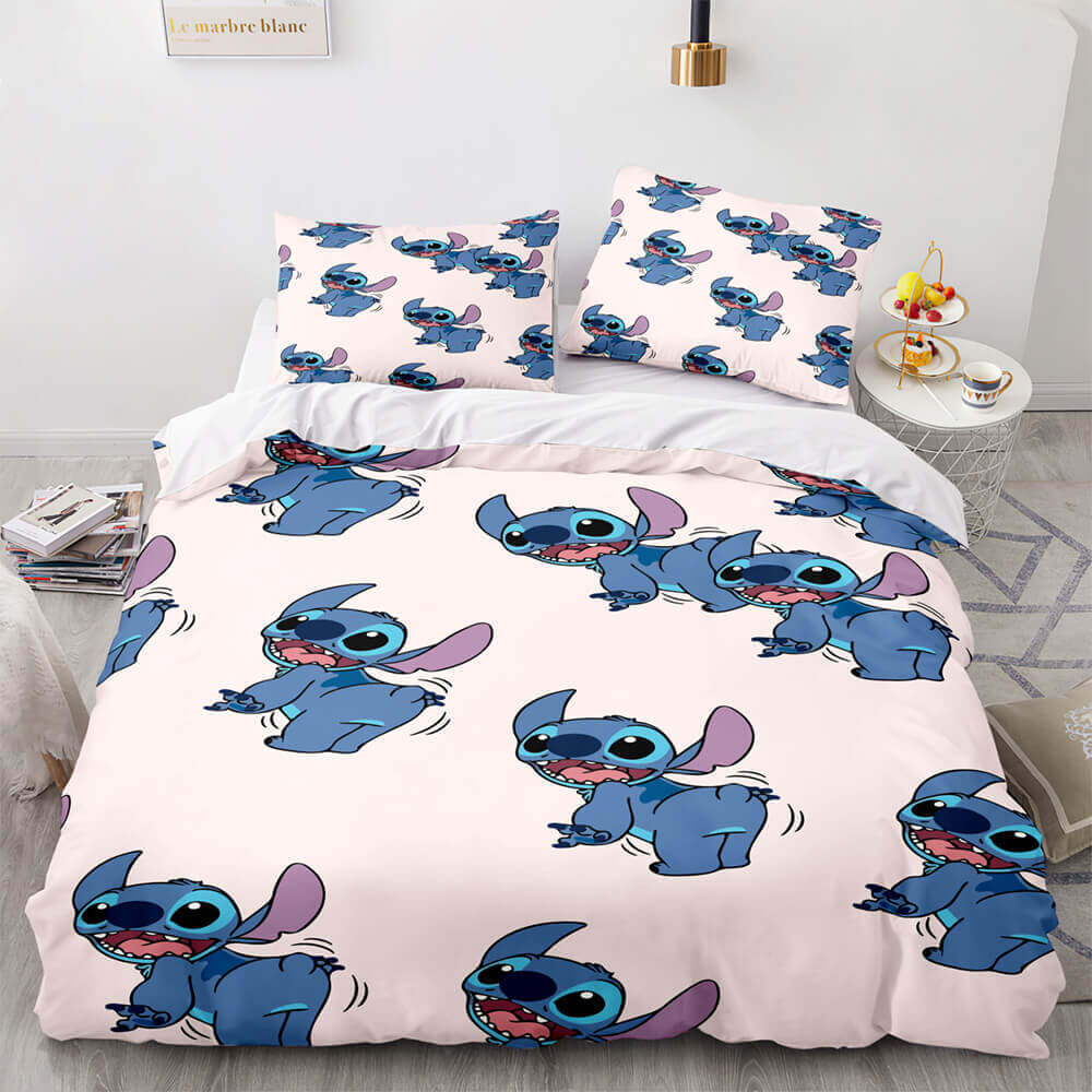 Cartoon Lilo and Stitch Cosplay Bedding Set Quilt Duvet Cover Bed Sets