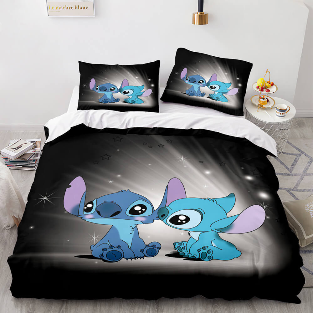 Cartoon Lilo and Stitch Cosplay Bedding Set Quilt Duvet Cover Bed Sets