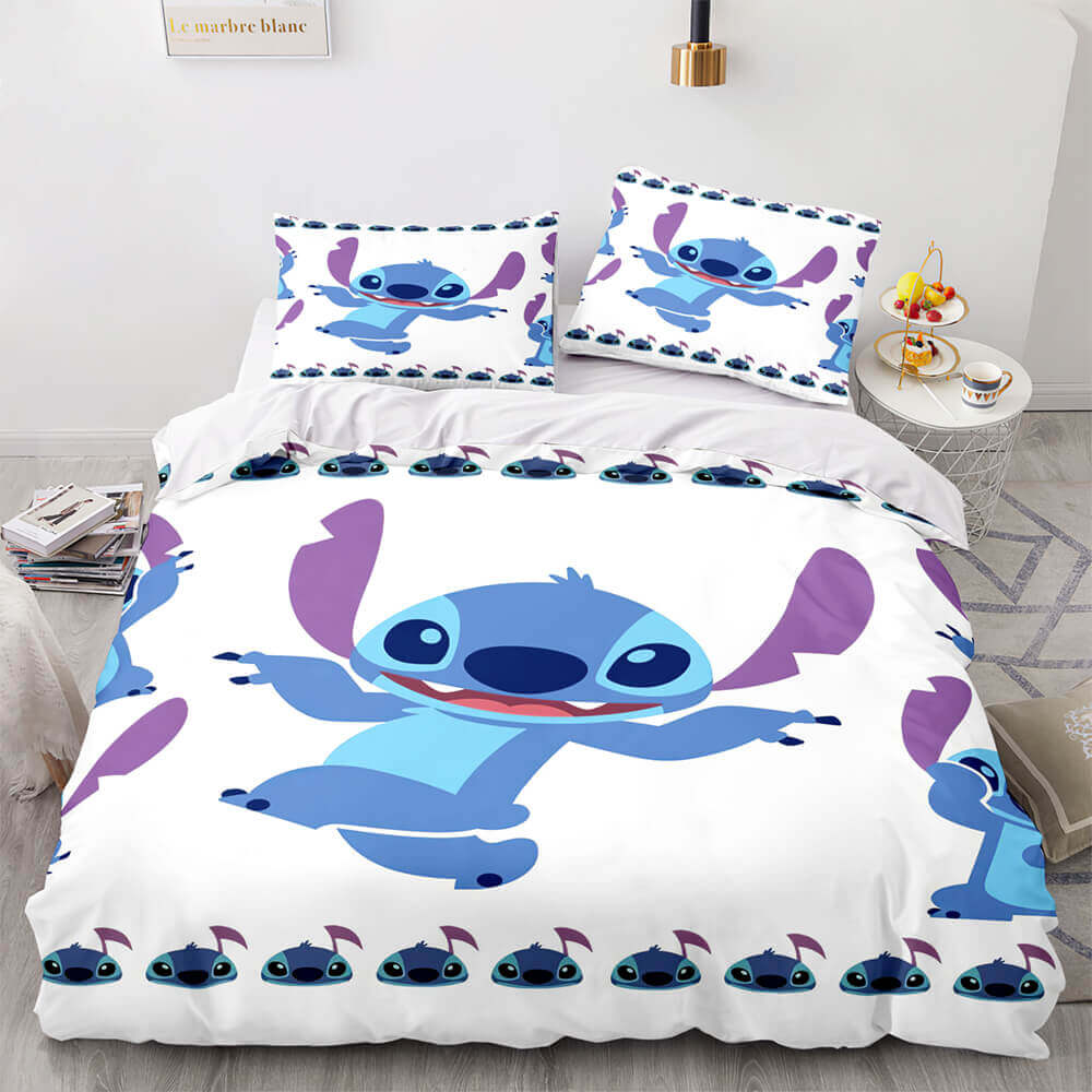 Cartoon Lilo and Stitch Cosplay Bedding Set Quilt Duvet Cover Bed Sets