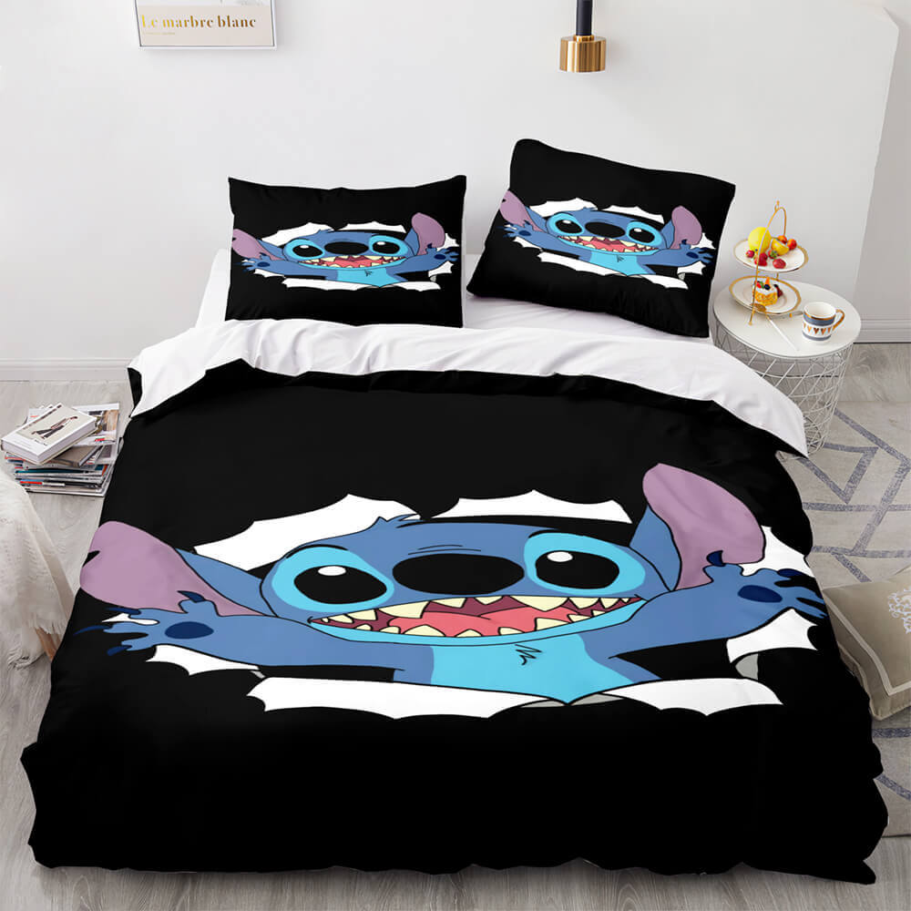 Cartoon Lilo and Stitch Cosplay Bedding Set Quilt Duvet Cover Bed Sets