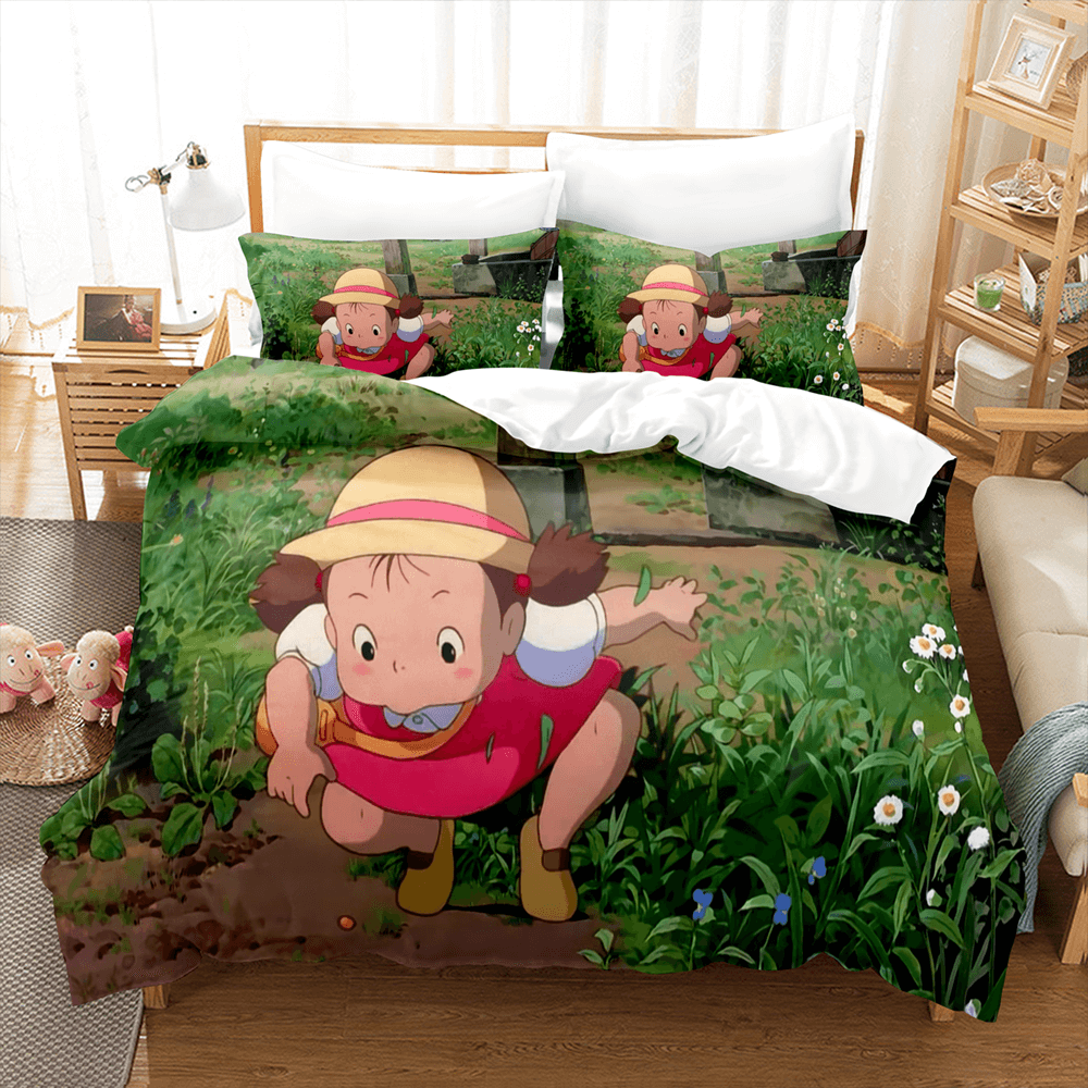 Dessin animé mon voisin TOTORO ensemble de literie housse de couette ensembles de lit de couette