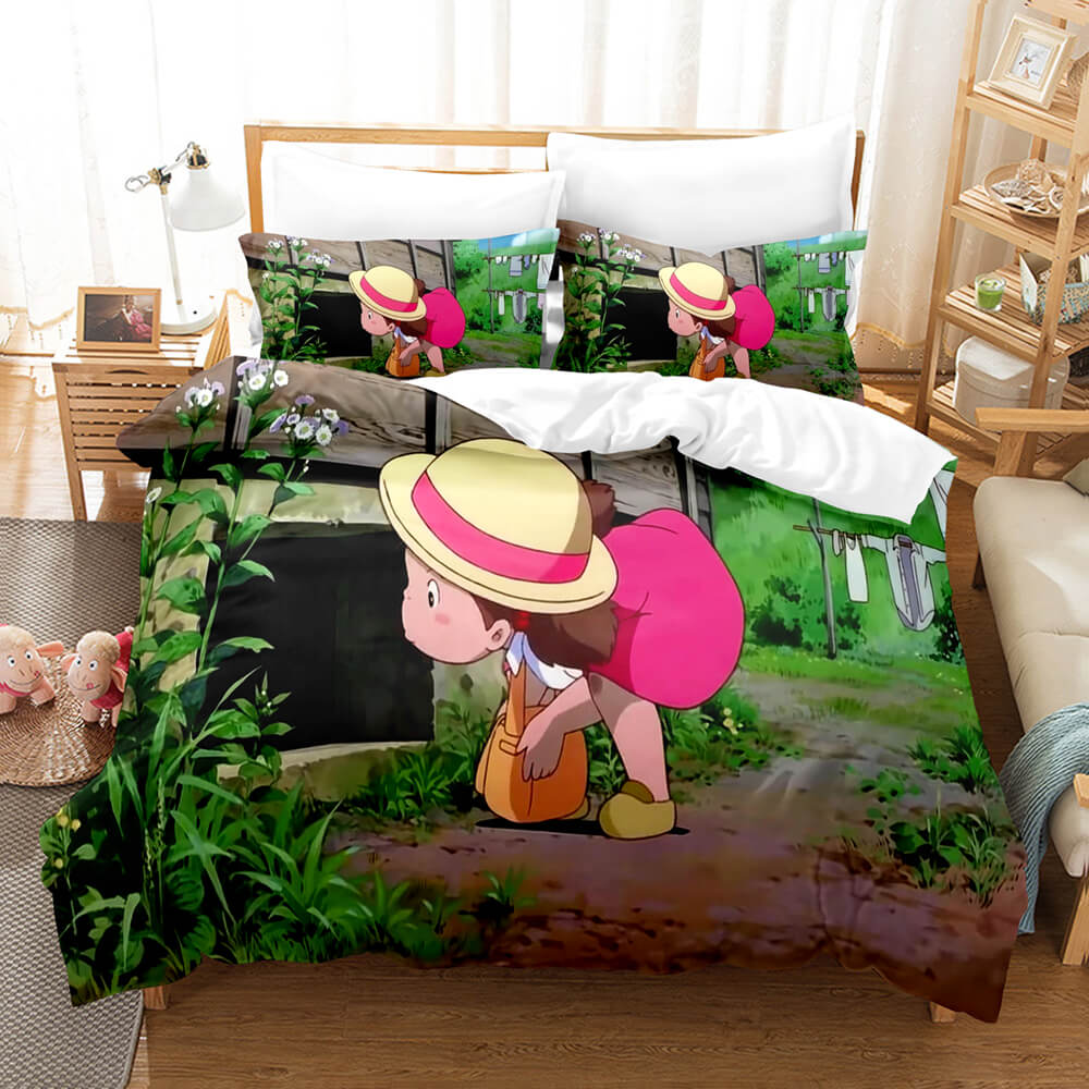Dessin animé mon voisin TOTORO ensemble de literie housse de couette ensembles de lit de couette