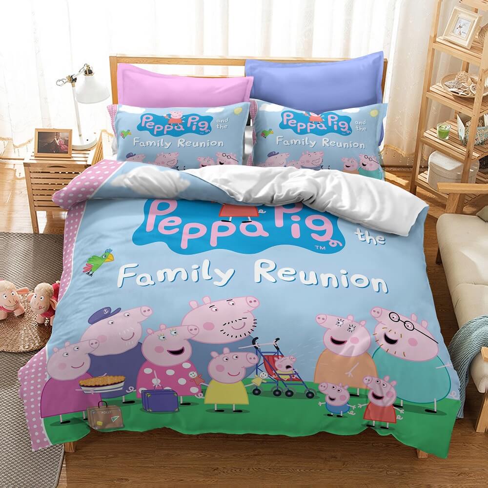 Dessin animé Peppa Pig Cosplay enfants ensemble de literie couette housses de couette ensembles de lit
