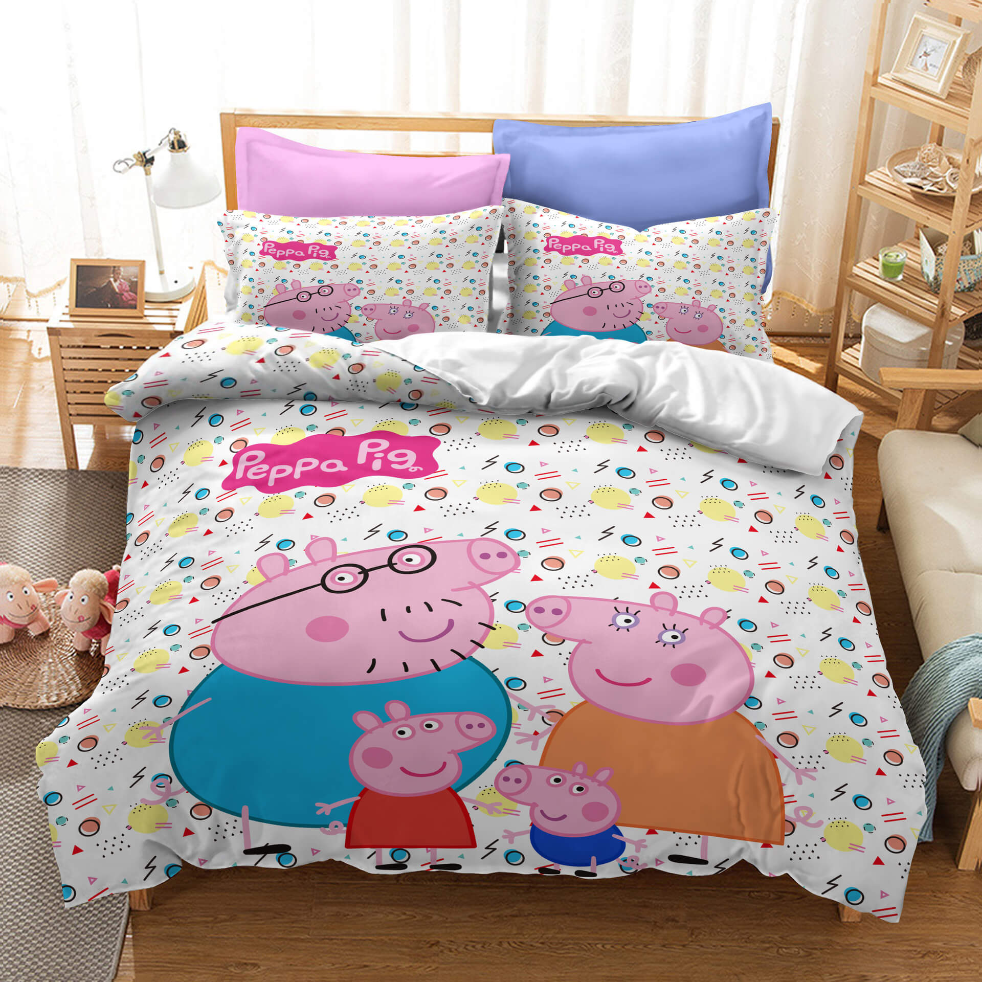 Dessin animé Peppa Pig Cosplay enfants ensemble de literie couette housses de couette ensembles de lit