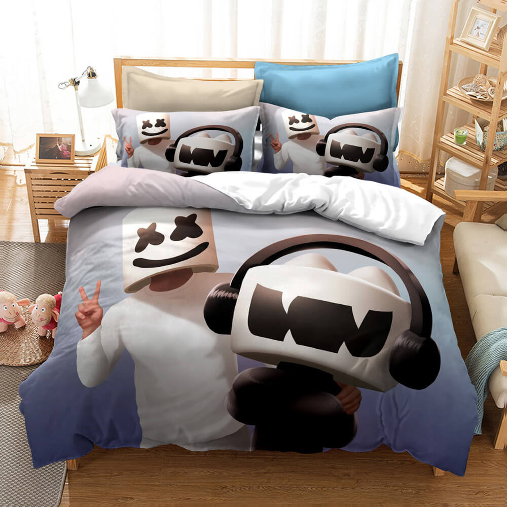 DJ Marshmello Cosplay Bedding Set Quilt Covers