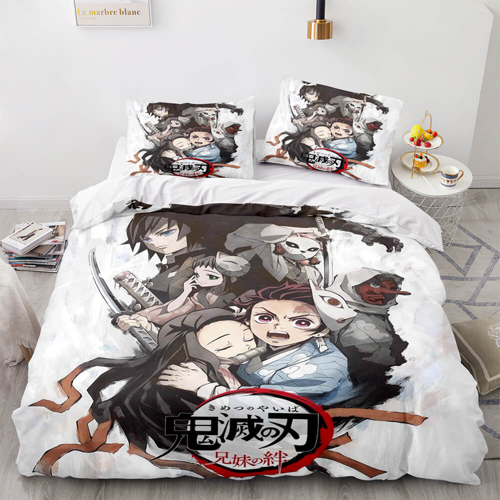 Demon Slayer Pattern Bedding Set Quilt Covers Without Filler