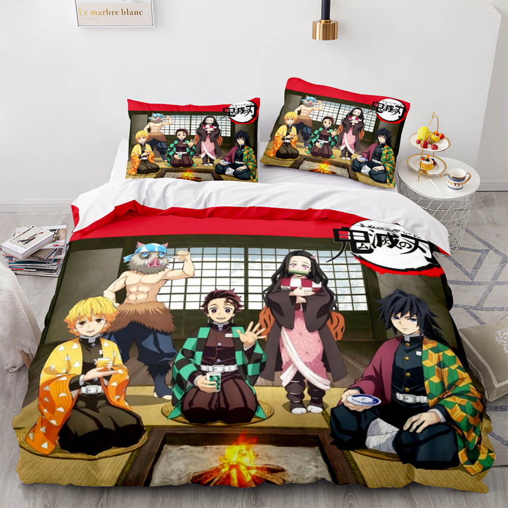 Demon Slayer Pattern Bedding Set Quilt Covers Without Filler