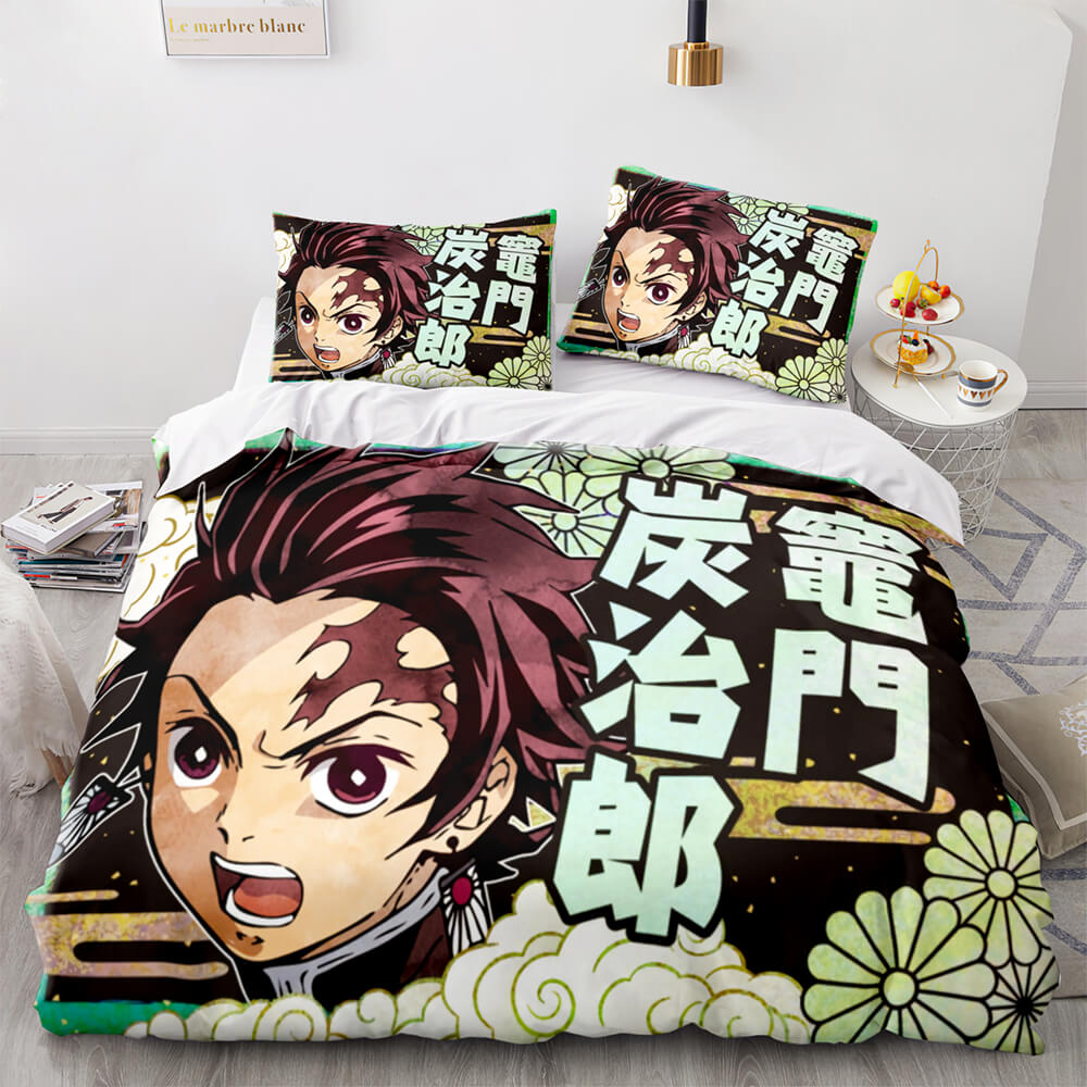 Demon Slayer Pattern Bedding Set Quilt Covers Without Filler