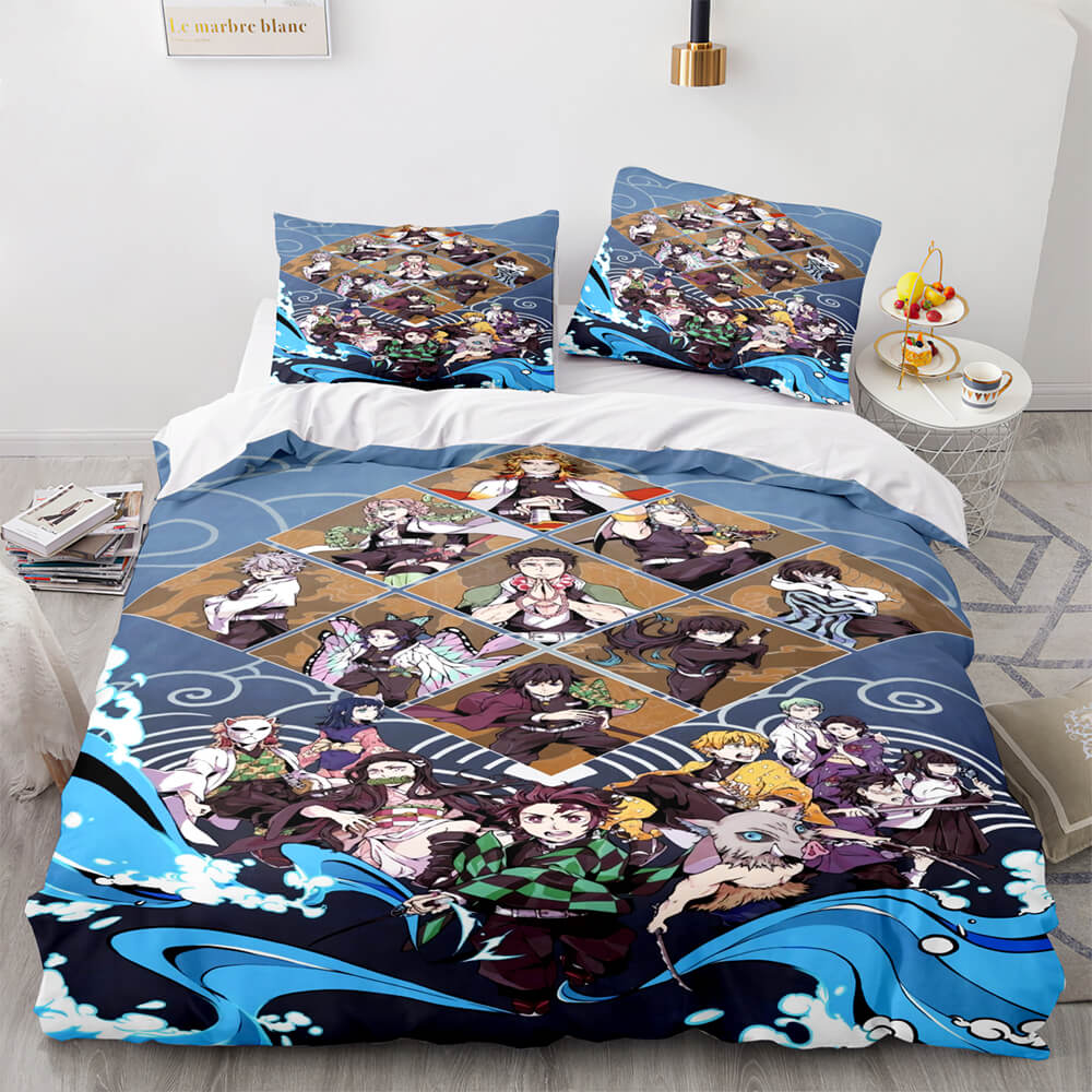 Demon Slayer Pattern Bedding Set Quilt Covers Without Filler
