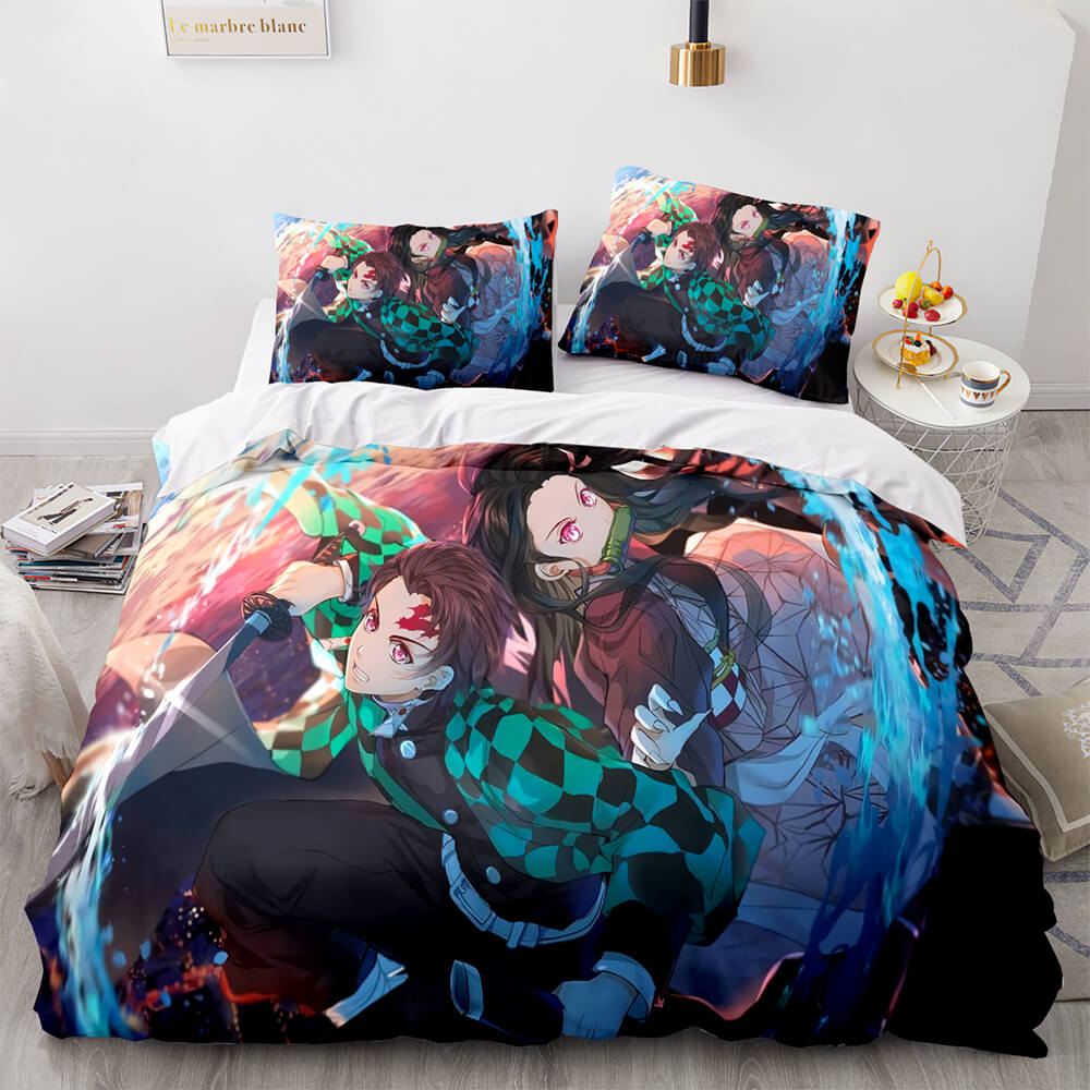 Demon Slayer Pattern Bedding Set Quilt Covers Without Filler