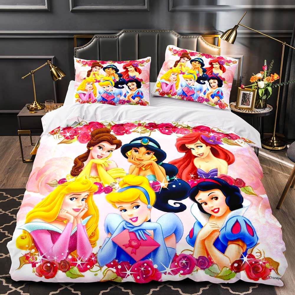 Disney Princesse Blanche-Neige Cendrillon Belle Parure de lit Housse de couette