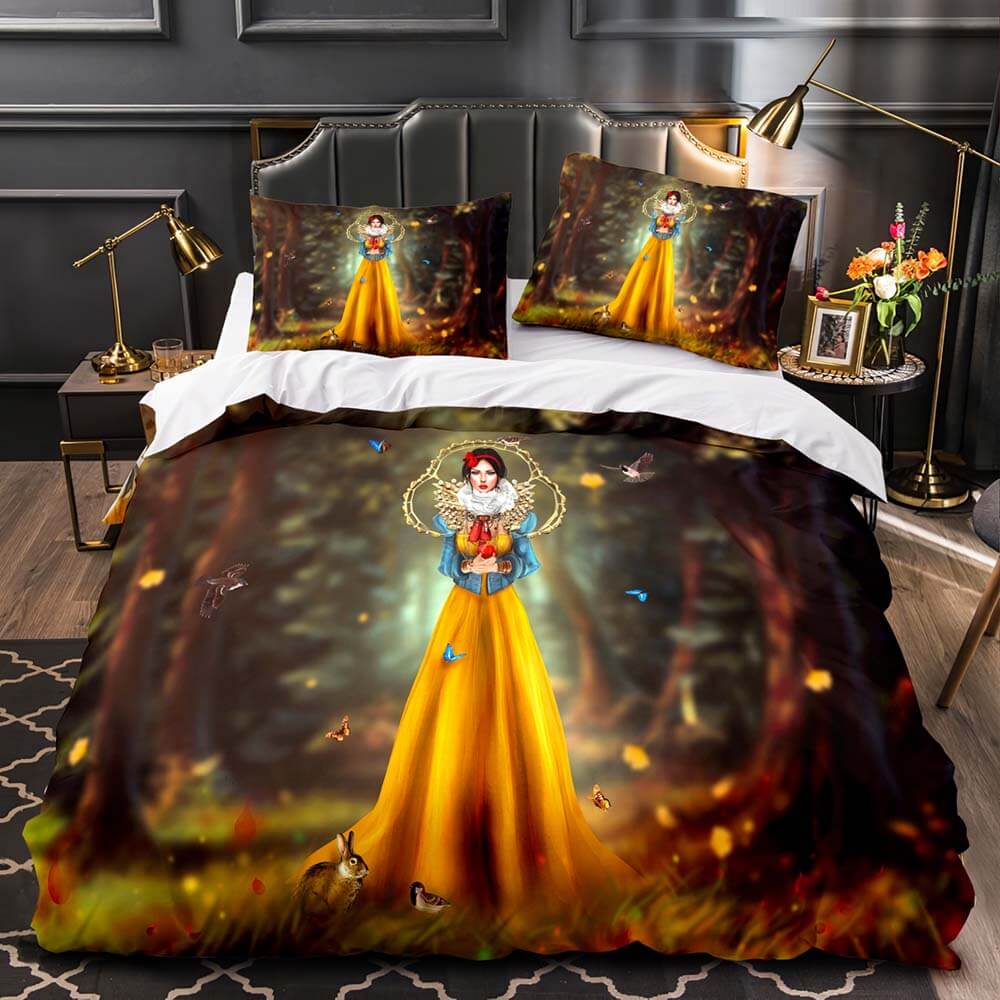 Disney Princesse Blanche-Neige Cendrillon Belle Parure de lit Housse de couette
