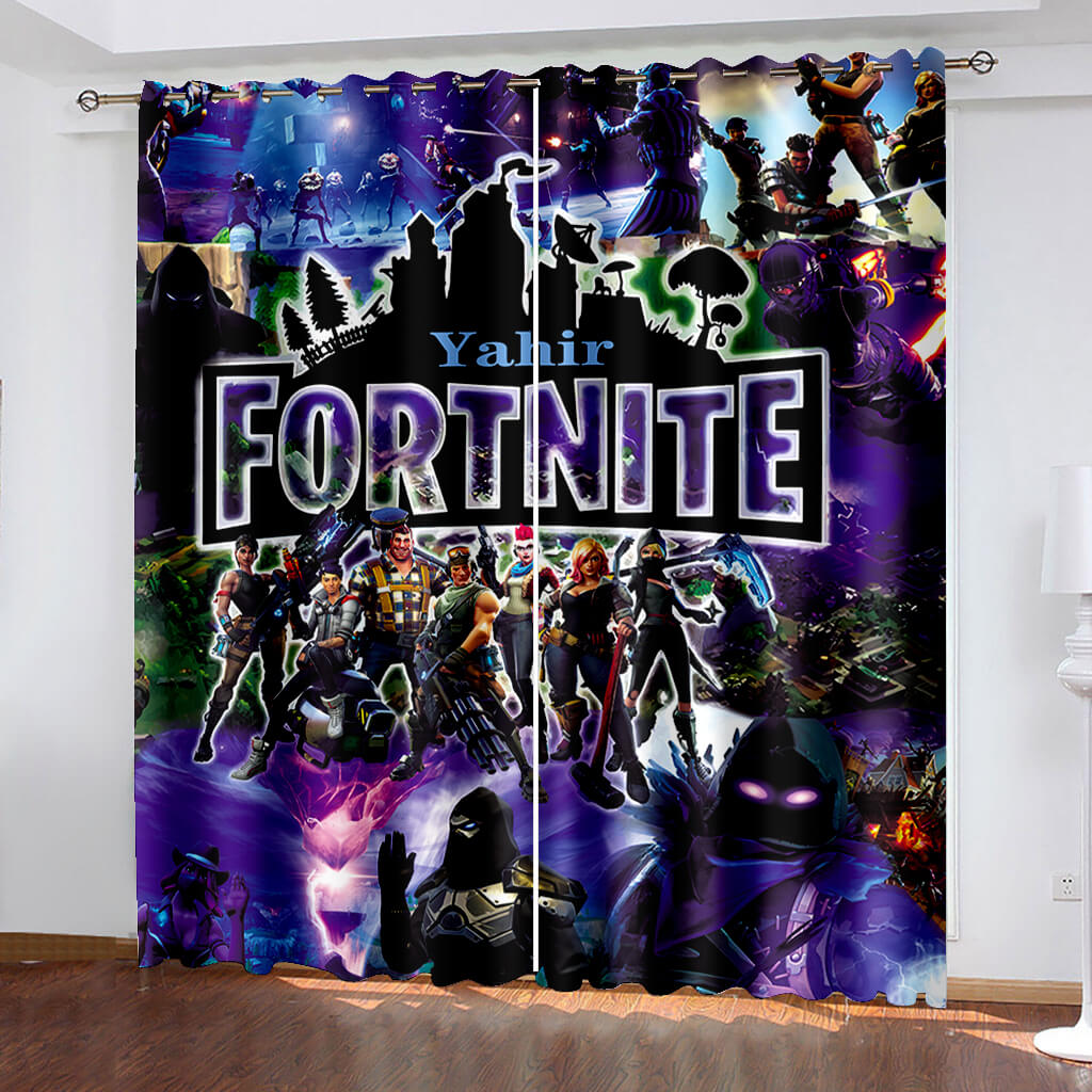 Fortnite Curtains Blackout Window Treatments Drapes for Room Decoration