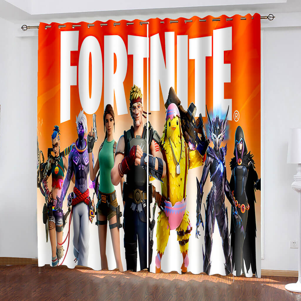 Fortnite Curtains Blackout Window Treatments Drapes for Room Decoration