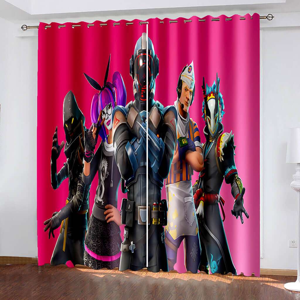 Fortnite Curtains Blackout Window Treatments Drapes for Room Decoration