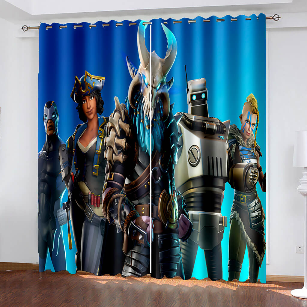 Fortnite Curtains Blackout Window Treatments Drapes for Room Decoration