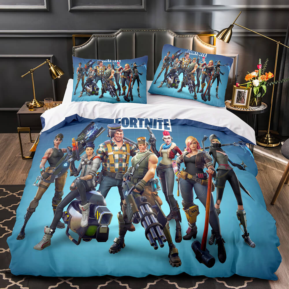 Ensemble de literie pour enfants Fortnite Cosplay Quilt Housse de couette Ensembles de draps de lit