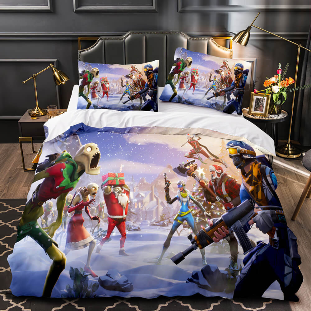 Ensemble de literie pour enfants Fortnite Cosplay Quilt Housse de couette Ensembles de draps de lit