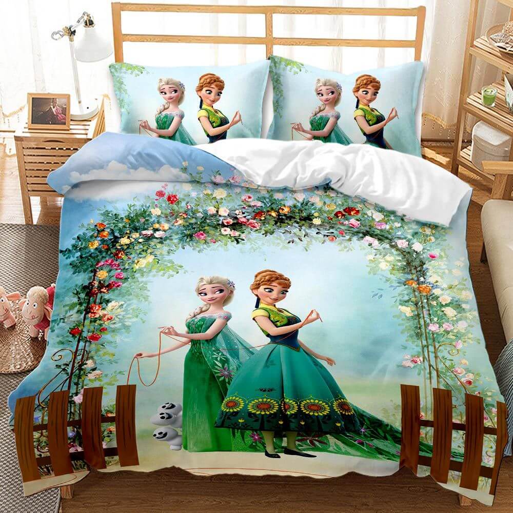 Ensemble de literie Frozen 2 Princess Elsa Anna Housse de couette