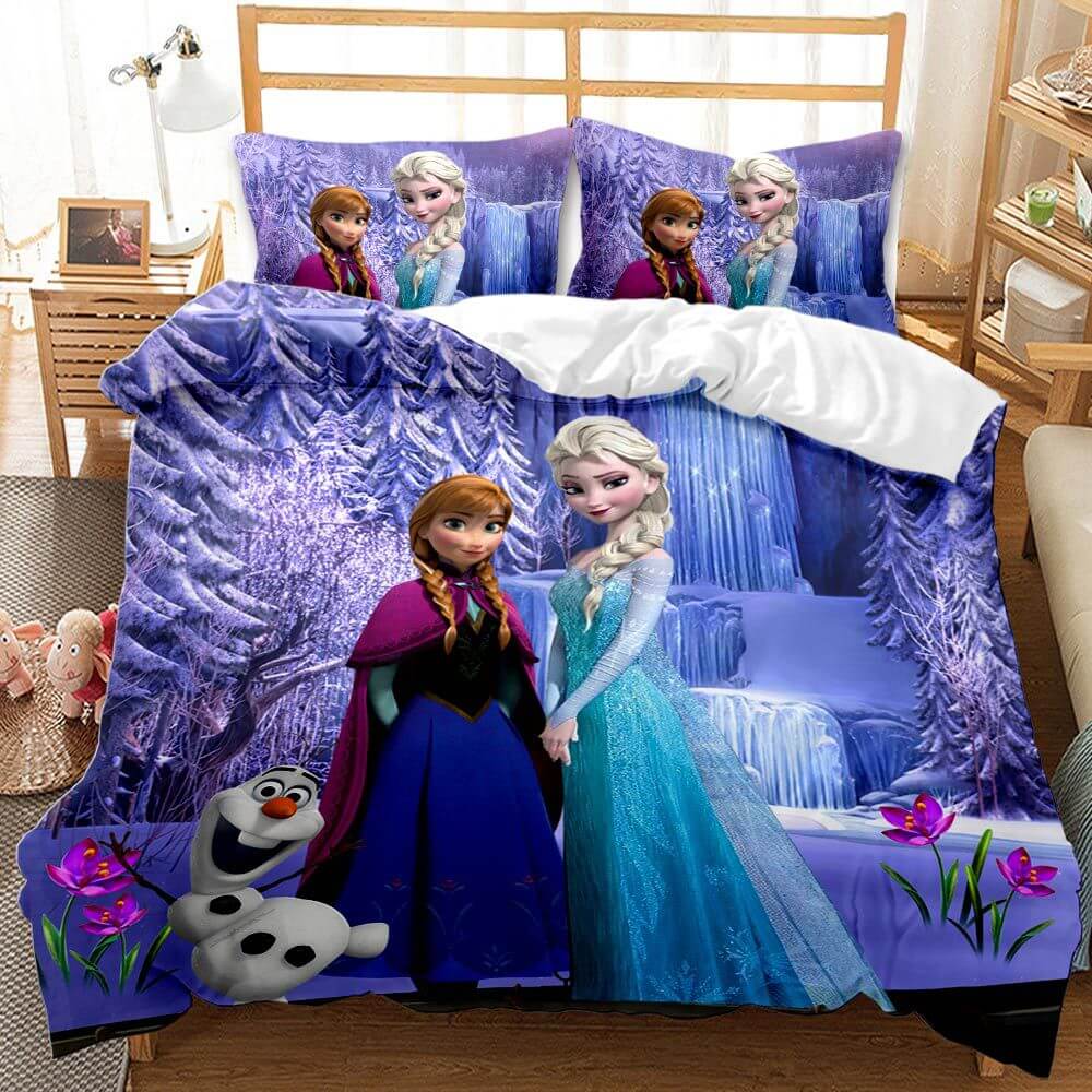 Ensemble de literie Frozen 2 Princess Elsa Anna Housse de couette