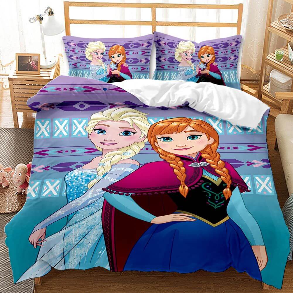 Frozen Princess Elsa Anna Cosplay Bedding Set Quilt Duvet Covers Sets