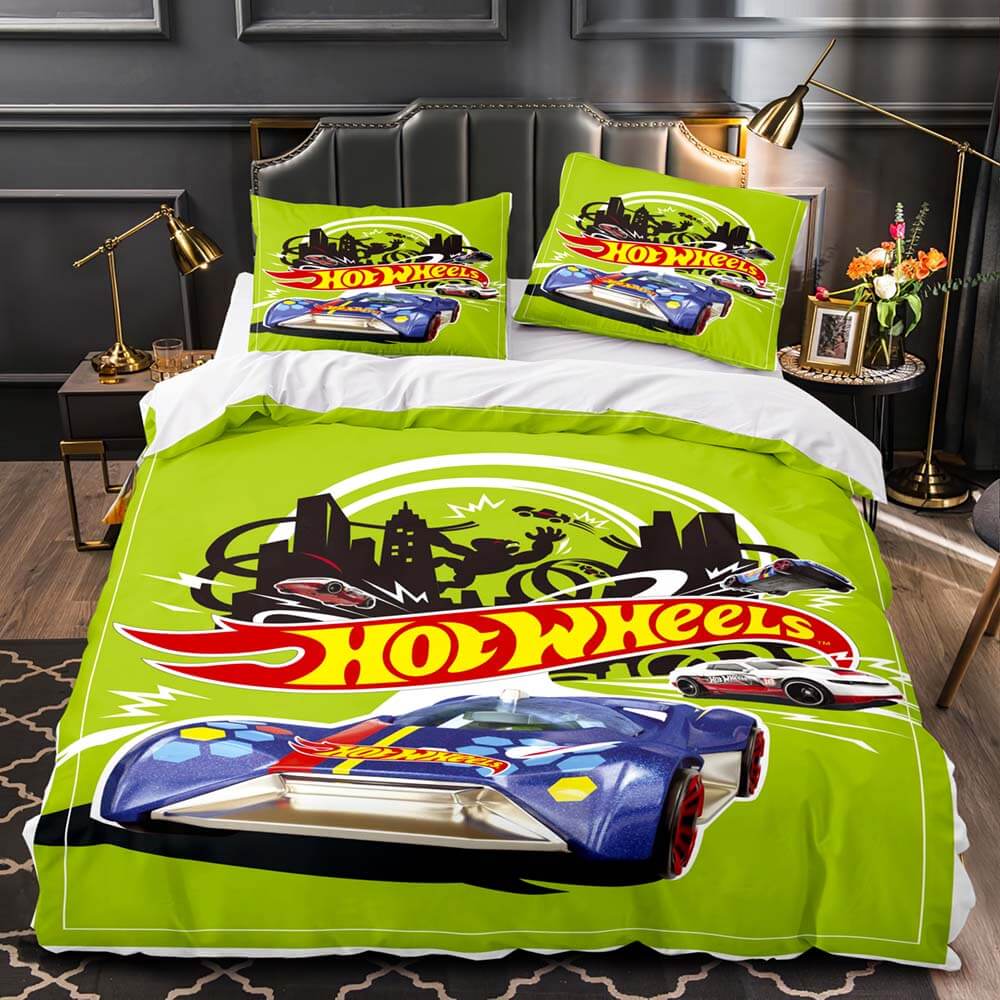 Jeu Hot Wheels Cosplay Ensemble de literie pour enfants Housses de couette Ensembles de lit de couette