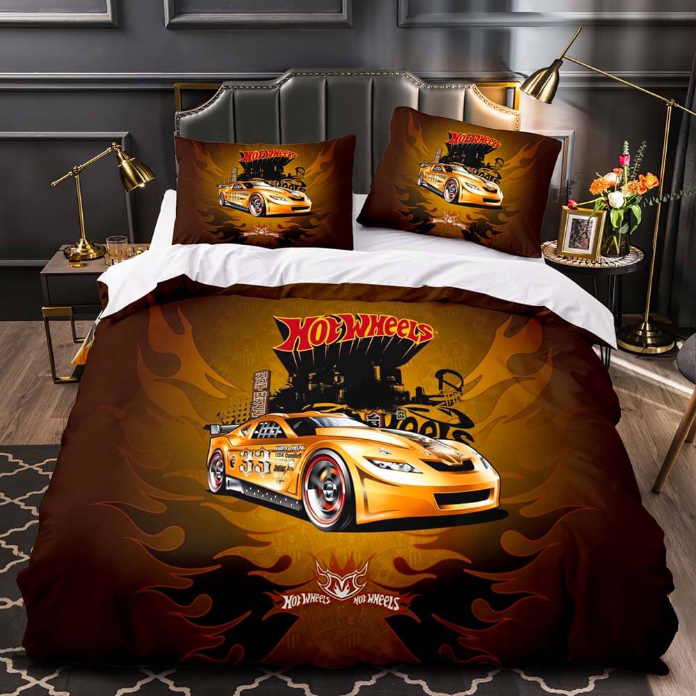 Jeu Hot Wheels Cosplay Ensemble de literie pour enfants Housses de couette Ensembles de lit de couette