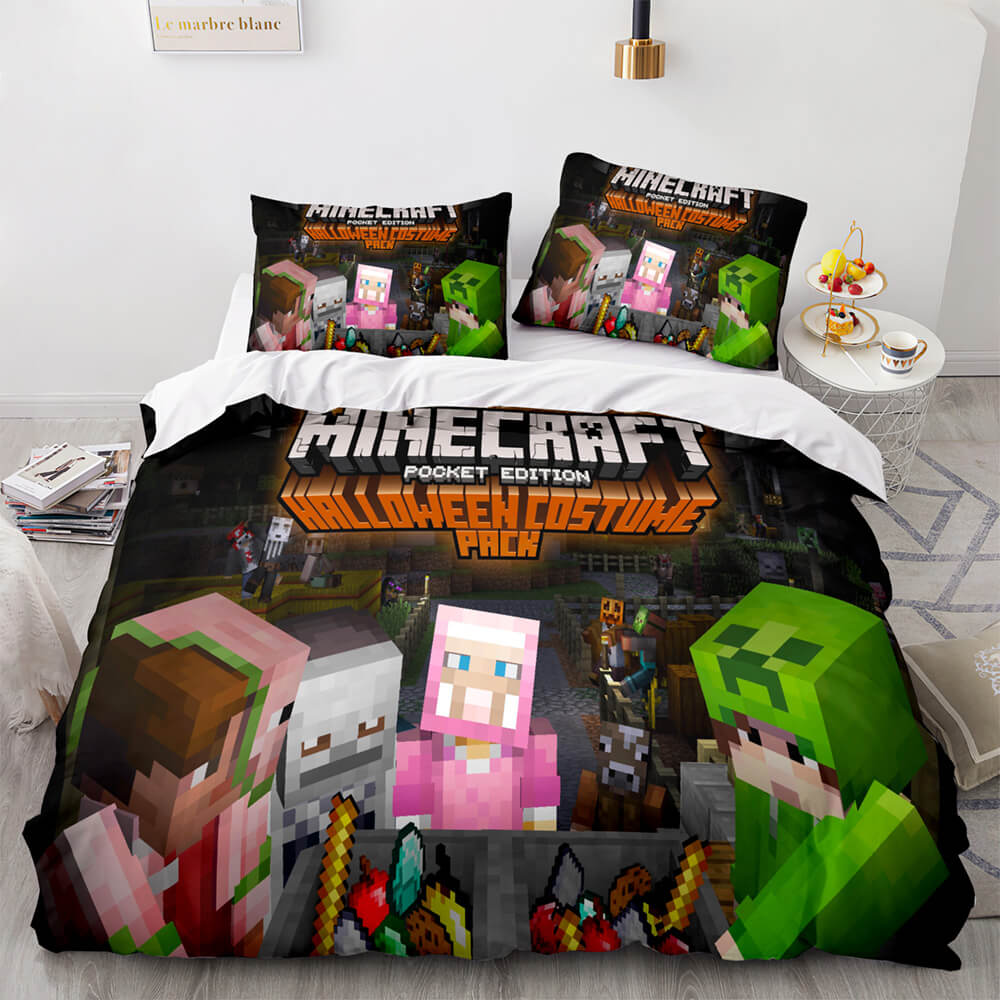 Jeu Minecraft Cosplay ensemble de literie couette housses de couette ensembles de draps