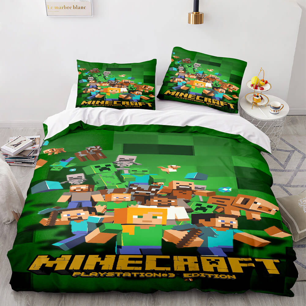 Jeu Minecraft Cosplay ensemble de literie couette housses de couette ensembles de draps