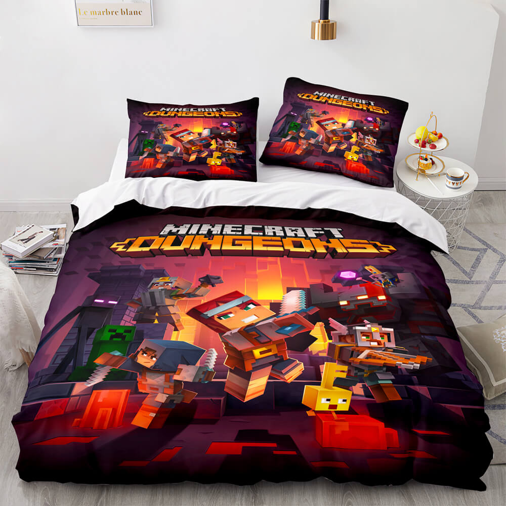 Jeu Minecraft Cosplay ensemble de literie couette housses de couette ensembles de draps