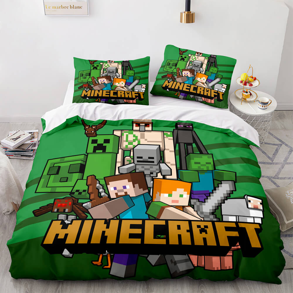 Jeu Minecraft Cosplay ensemble de literie couette housses de couette ensembles de draps