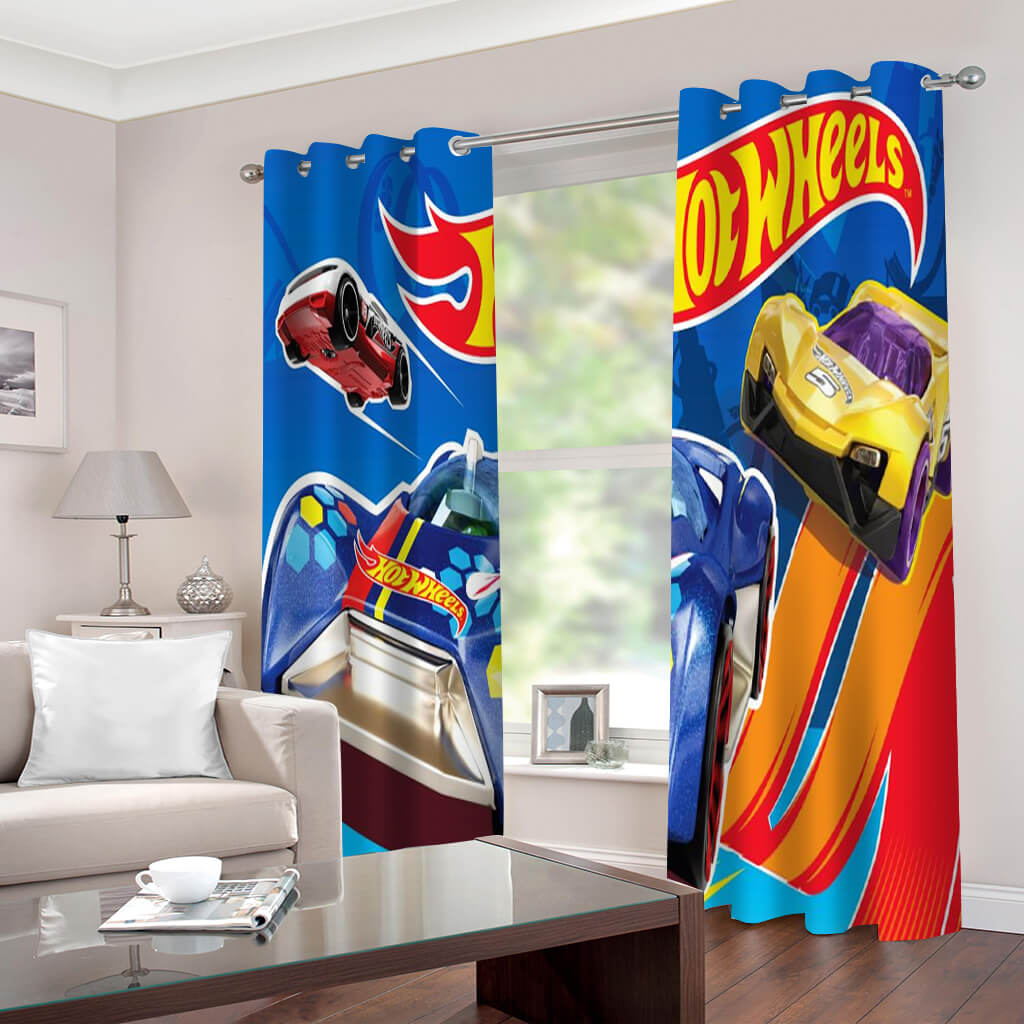 Hot Wheels Curtains Cosplay Blackout Window Drapes for Room Decoration