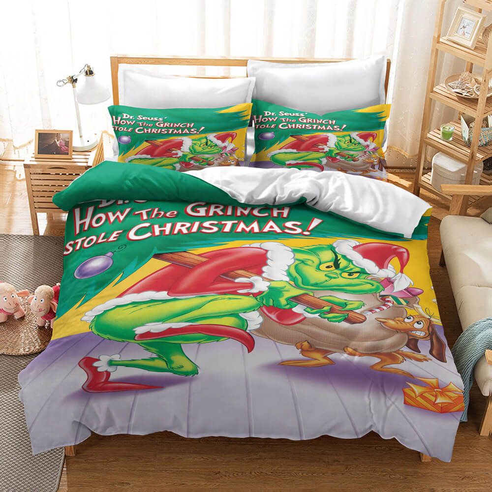 How the Grinch Stole Christmas Cosplay UK Bedding Set Duvet Cover Sets