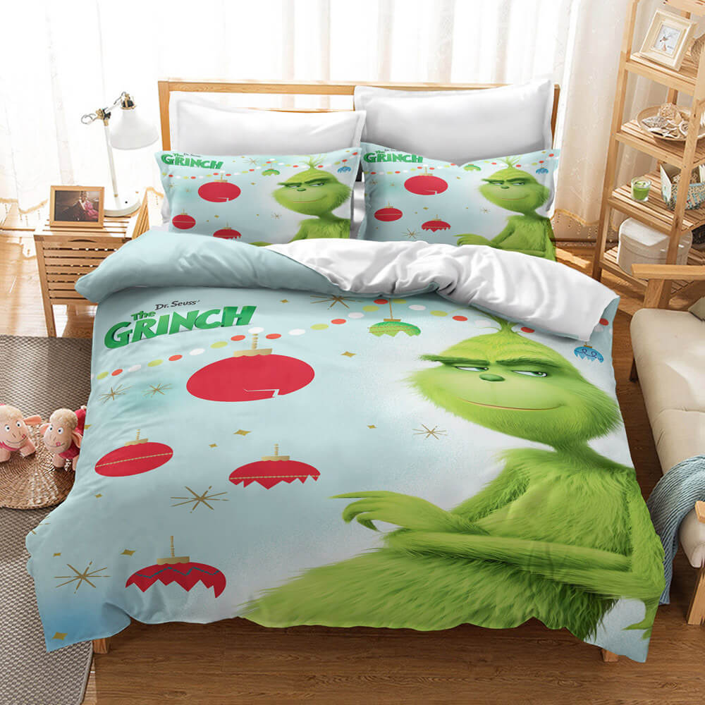 How the Grinch Stole Christmas Cosplay UK Bedding Set Duvet Cover Sets