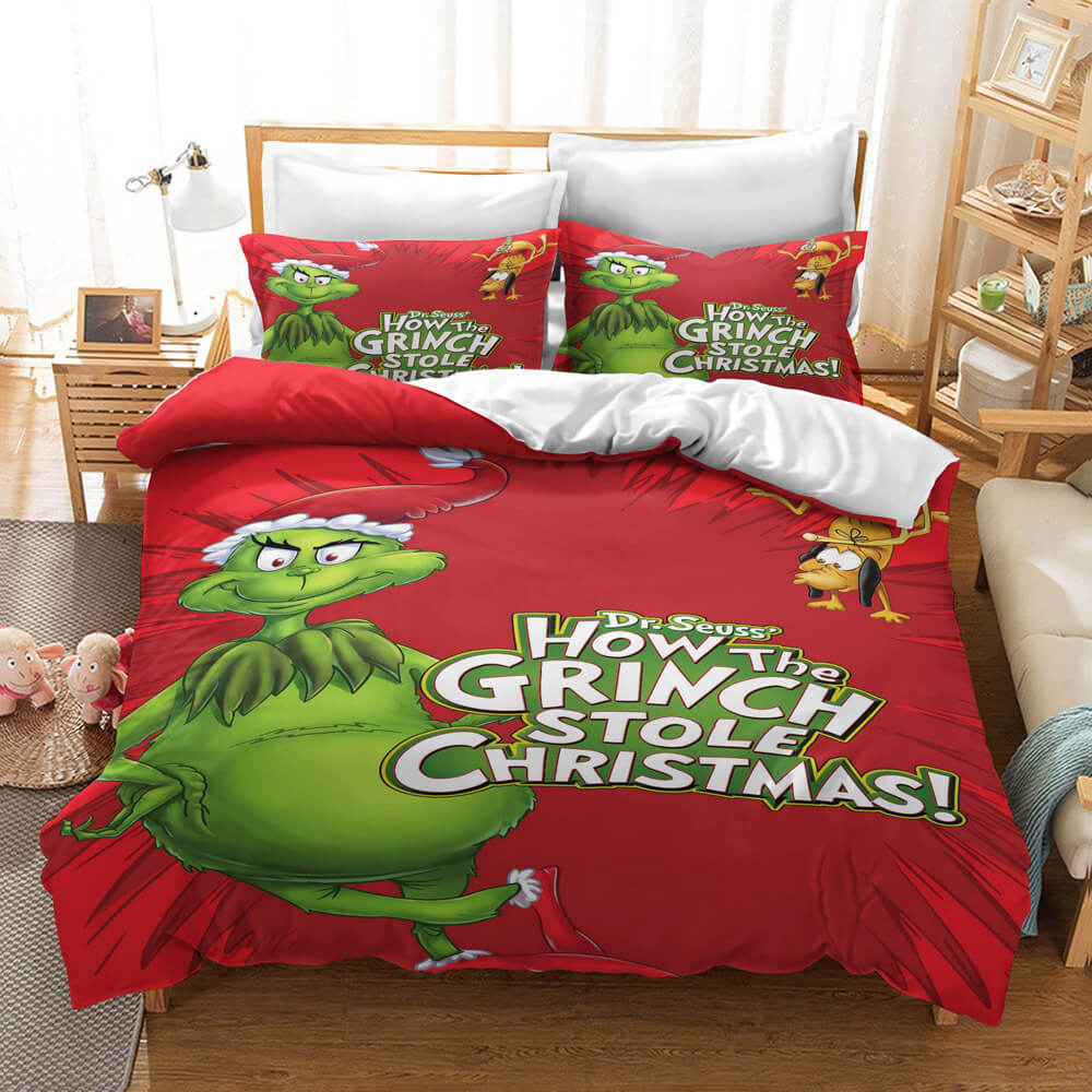 How the Grinch Stole Christmas Cosplay UK Bedding Set Duvet Cover Sets