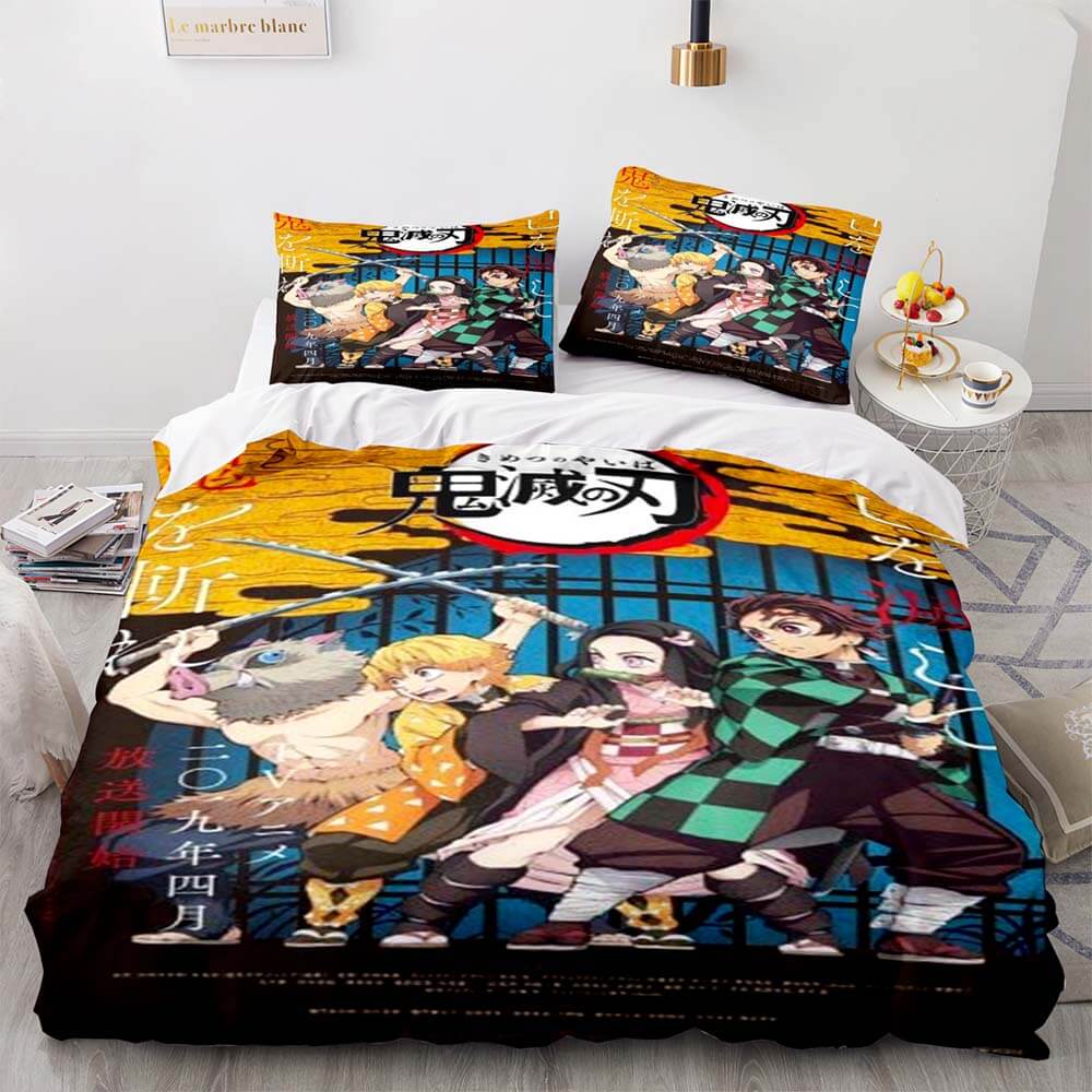 Japon Anime démon tueur ensemble de literie Cosplay housse de couette ensembles de lit