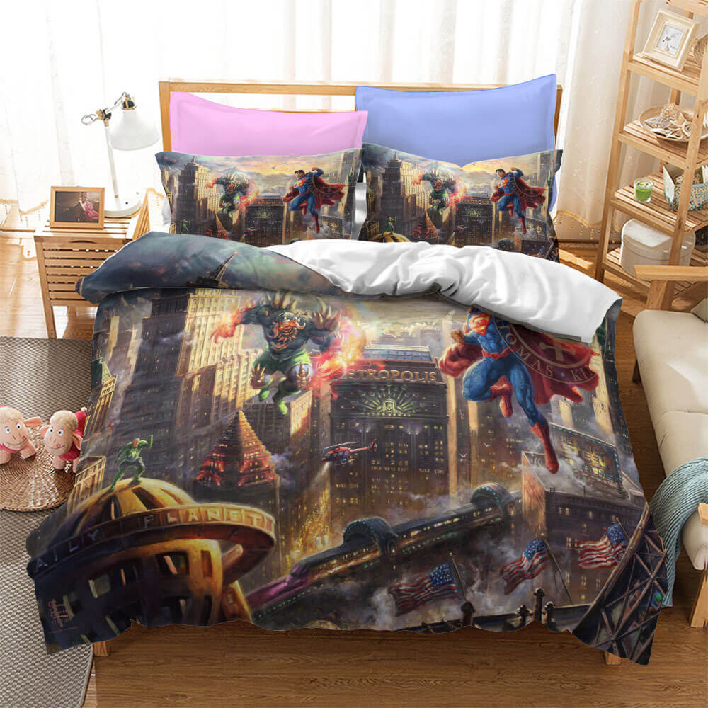 Justice League Batman Superman Cosplay ensemble de literie housse de couette ensembles de lit