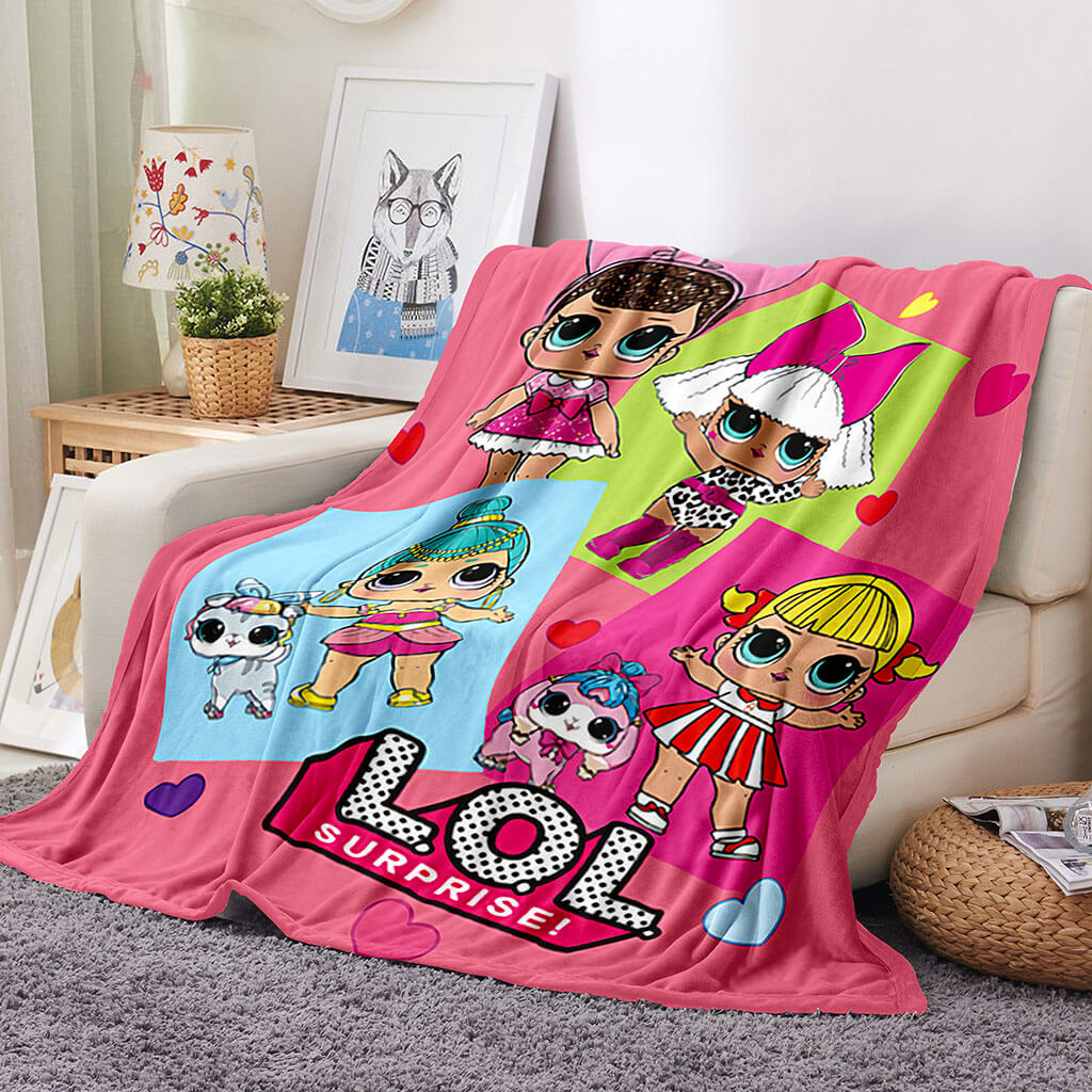 L.O.L Surprise Blanket Flannel Fleece Throw Blanket Décoration de chambre